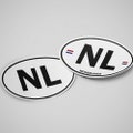 Netherlands Sticker Oval White Waterproof for Water Bootle, Car, Laptop, Helmet etc.. product logo