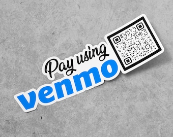 Custom Venmo Sticker Word QR Code | Custom Word QR Code | Personalised Venmo Sticker | Custom Social Media Sticker | Vinyl Sticker