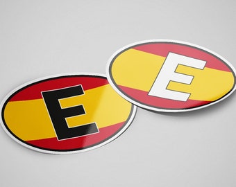 Autocollants Drapeau Espagne Îles Canaries – 120 Mm – Lot De 2 – Neuf