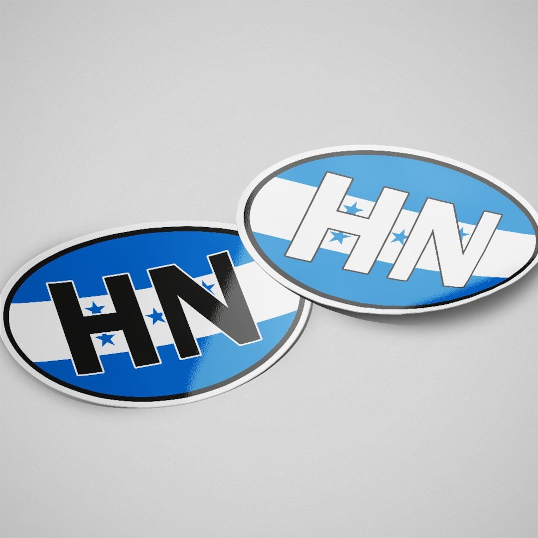 Honduras Sticker Oval Flag Waterproof for Water Bootle, Car, Laptop ...