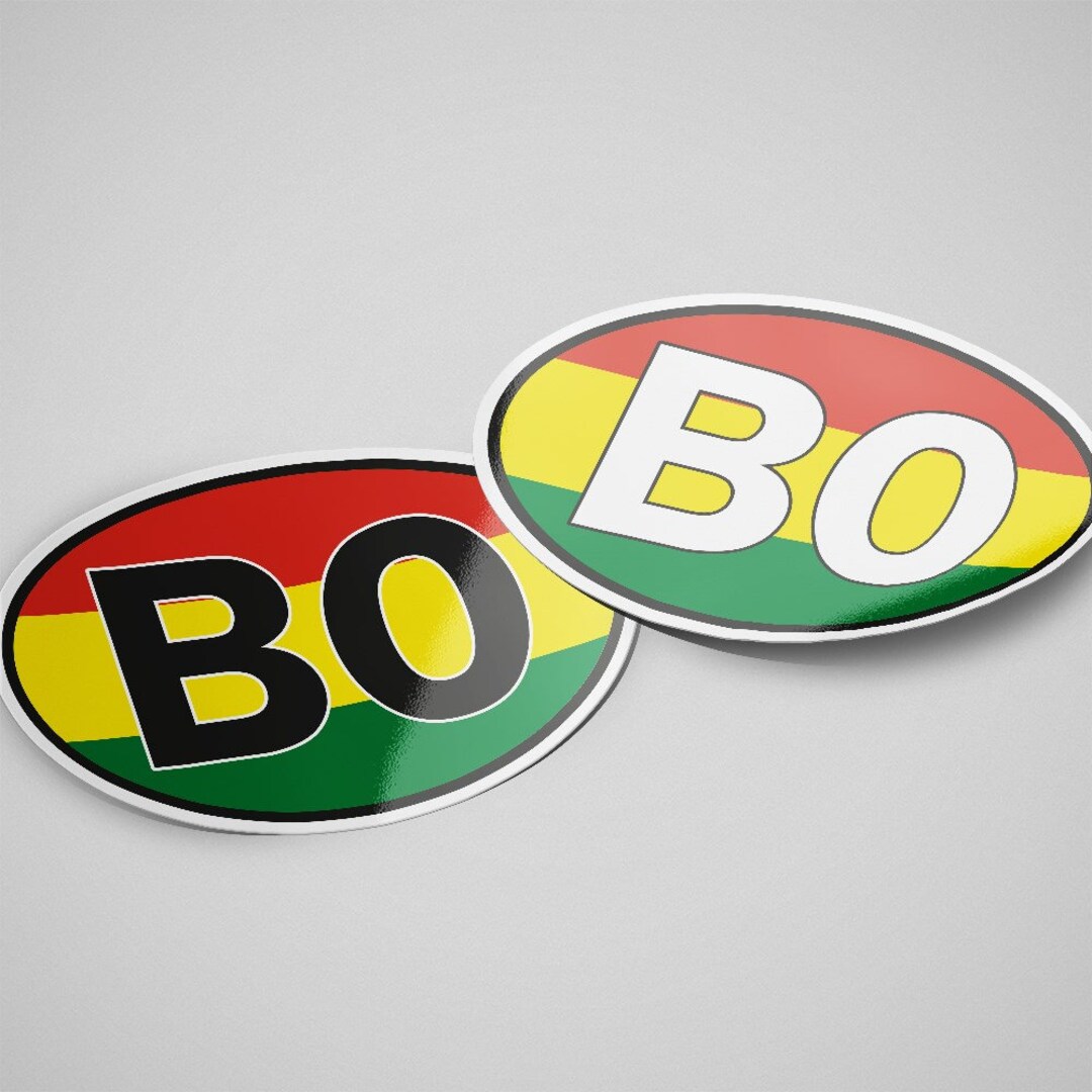 Bolivia Sticker Oval Flag Waterproof for Water Bootle, Car, Laptop ...