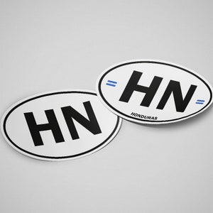 Honduras Sticker Oval White Waterproof for Water Bootle, Car, Laptop, Helmet etc..