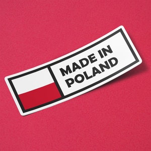 Polen Aufkleber Made in Poland Wasserdicht für Wasserflasche, Auto, Laptop, Helm usw.