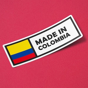 Colombia Sticker Made in Colombia Waterproof for Water Bootle, Car, Laptop, Helmet etc..
