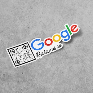 Aangepaste QR-code voor Google Reviews-sticker | Aangepaste QR-code voor woorden | Gepersonaliseerde Google Reviews-sticker | Aangepaste sticker voor sociale media