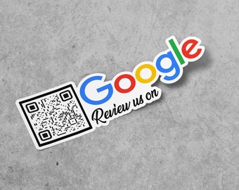 Custom Google Reviews Sticker Word QR Code | Custom Word QR Code | Personalised Google Reviews Sticker | Custom Social Media Sticker