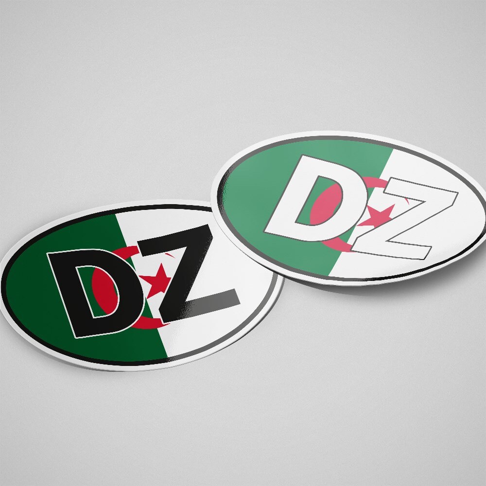 Algeria Sticker Oval Flag Waterproof for Water Bootle, Car, Laptop ...