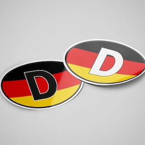 Adesivo Germania bandiera ovale impermeabile per bocce d&#39;acqua, auto, laptop, casco, ecc.
