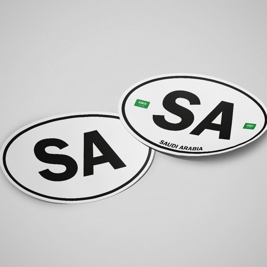 Saudi Arabia Sticker Oval White Waterproof for Water Bootle, Car ...