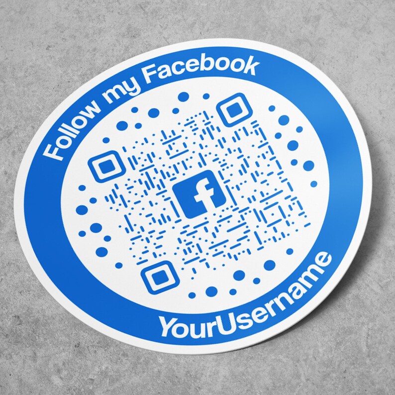 Sticker Facebook Post Custom Facebook Sticker Circle QR Code | Custom Circle QR Code ...