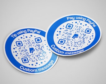Custom Paypal Sticker Circle QR Code | Custom Circle QR Code | Personalised Paypal Sticker | Custom Social Media Sticker