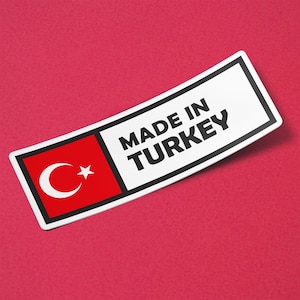 Turkey Sticker Made in Turkey Waterproof for Water Bootle, Car, Laptop, Helmet etc..