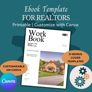 Realtor eBook Template, 31 Bonus Ebook Cover Templates, Canva Template Bundle, Ebook Bundles, Small Business Canva eBook, Minimalist ebook