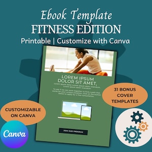 31 Bonus Ebook Cover Templates, General Small Business eBook Template, Canva Template Bundle, Ebook Bundles,