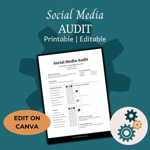 Social Media Audit Template | Canva Business Template | Small Business Template | Small Business Marketing Template