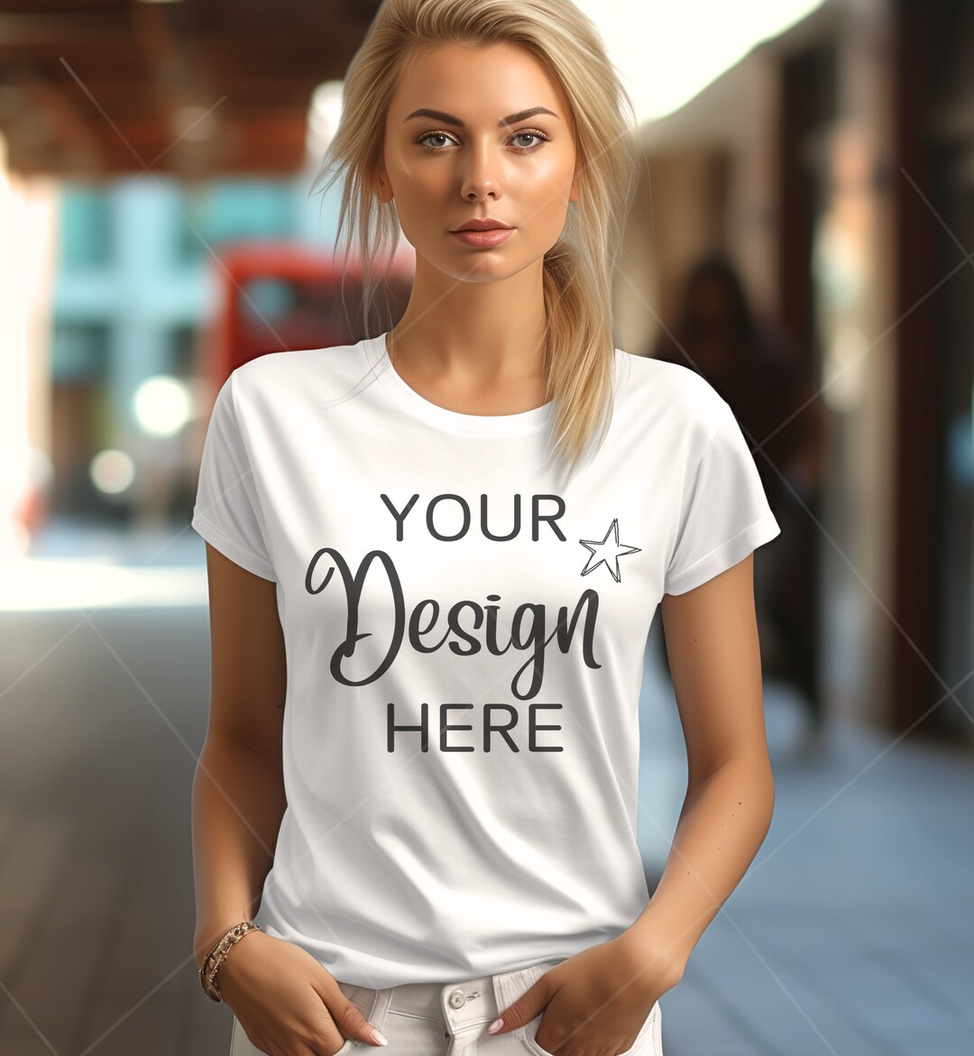 White Bella Canvas 6004 Mockup White Bella Canvas Mockup Bella Canvas ...