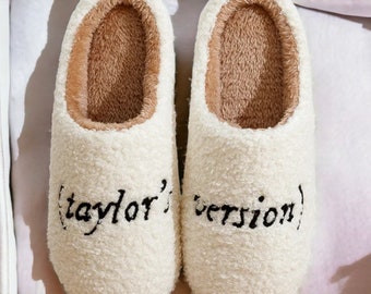 Winter Slippers Taylor's Style Thick Sole Version, TS Swifties Music Tour, Mother's Day Gift, Holiday Gifts for Women, Gift Ideas for Her