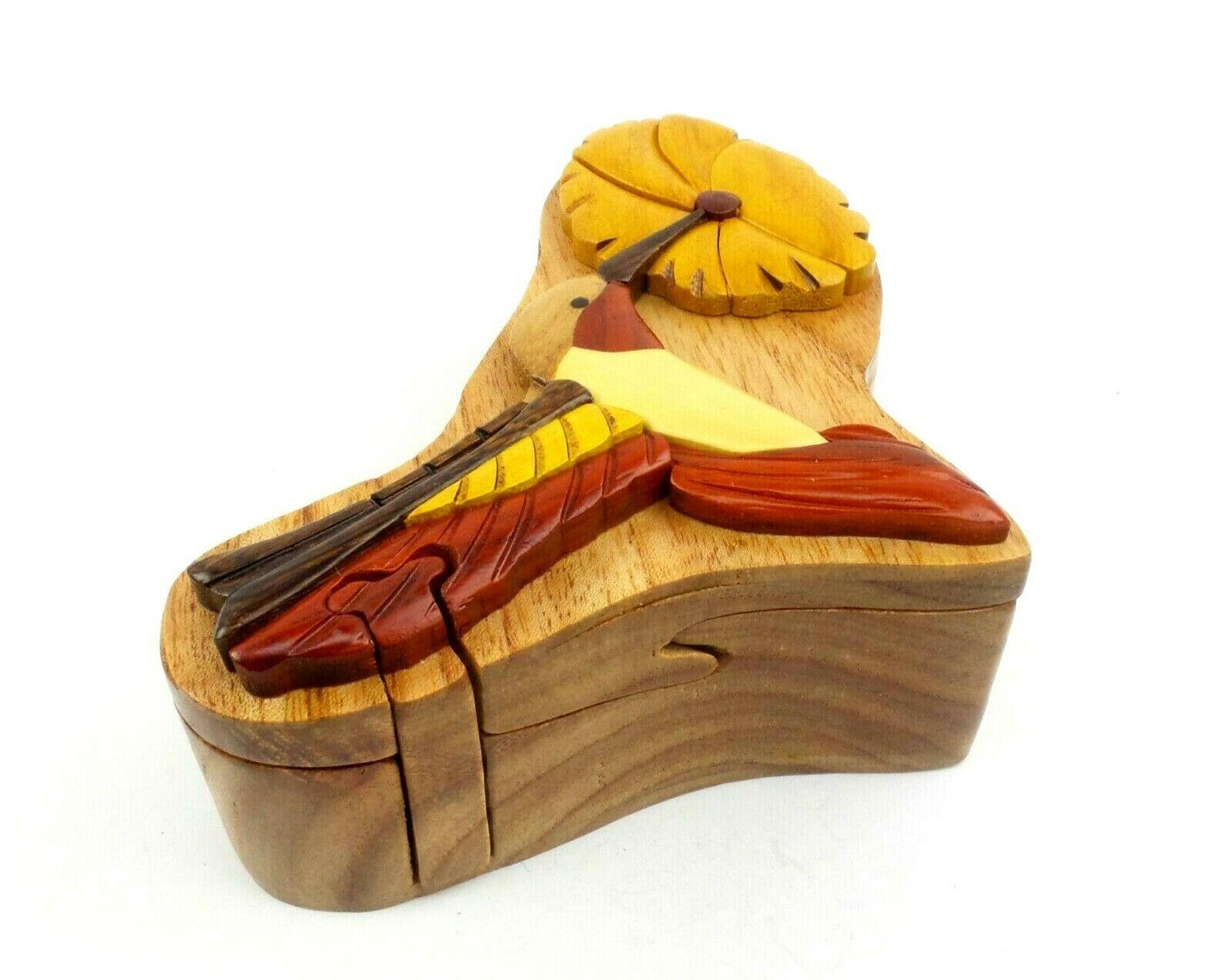 Intricate Garden Birds Round Wooden Puzzle - Vibrant Nature-Themed Artwork(S-paper box-H188) main image 0