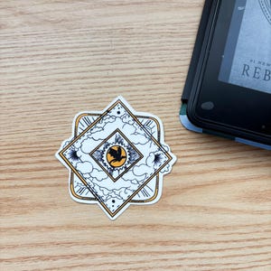 Fourth Wing Dragon Sticker, Bookish Sticker, Violet and Tairn, Fantasy Book Merch, Fourth Wing Fan Gift, Bookish Accessory