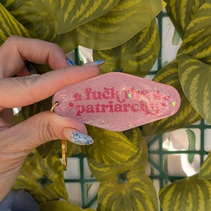 Pink F*ck Patriarchy Key Chain