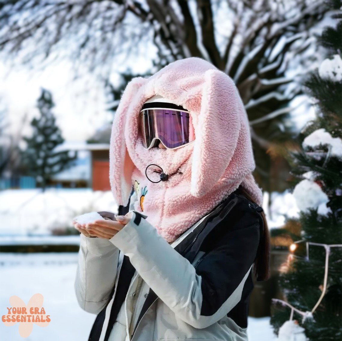 Bonnet crocheté à la main masque de ski à capuche masque de ski sur le  casque masque de ski super volumineux capuche à capuche cagoule 1041 -   France