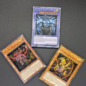 Conjunto de deuses egípcios Shadowbox 3D inspirado em YuGiOh!