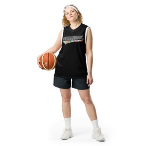 Recycled unisex basketball jersey
