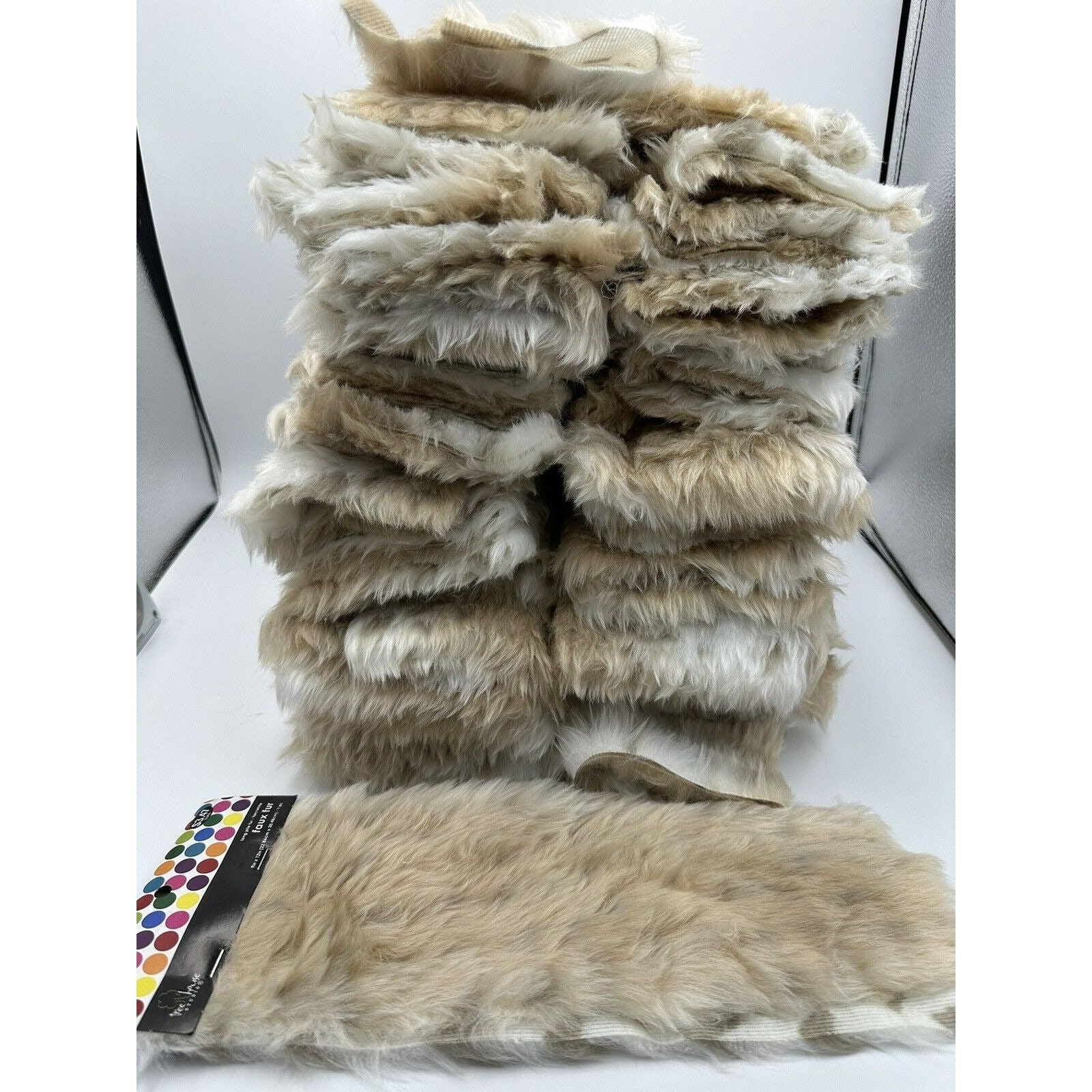 Fabric Lot of 62 Hobby Lobby Treehouse Studios Faux Fur Coyote