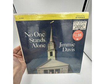 Jimmie Davis No One Stands Alone Vinyl LP Record Vocalion 1960 VL73676