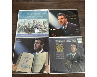 Tennessee Ernie Ford Lot Of 4 LPs Country Gospel Music Record Album Vinyl Hymns