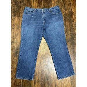 Vintage Lee Mens Jeans 44x30 Blue Medium Denim High Rise Straight Pockets Y2K