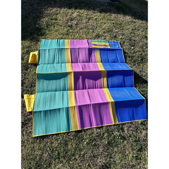 Vtg 80s 90s Suave MAT in a BAG Beach Mat 5 x 5.5 … - image 4