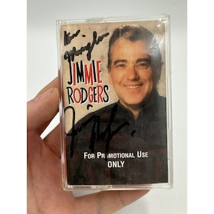 Signed Jimmie Rodgers Cassette Tape Promotional Use Only Country Music Cassette