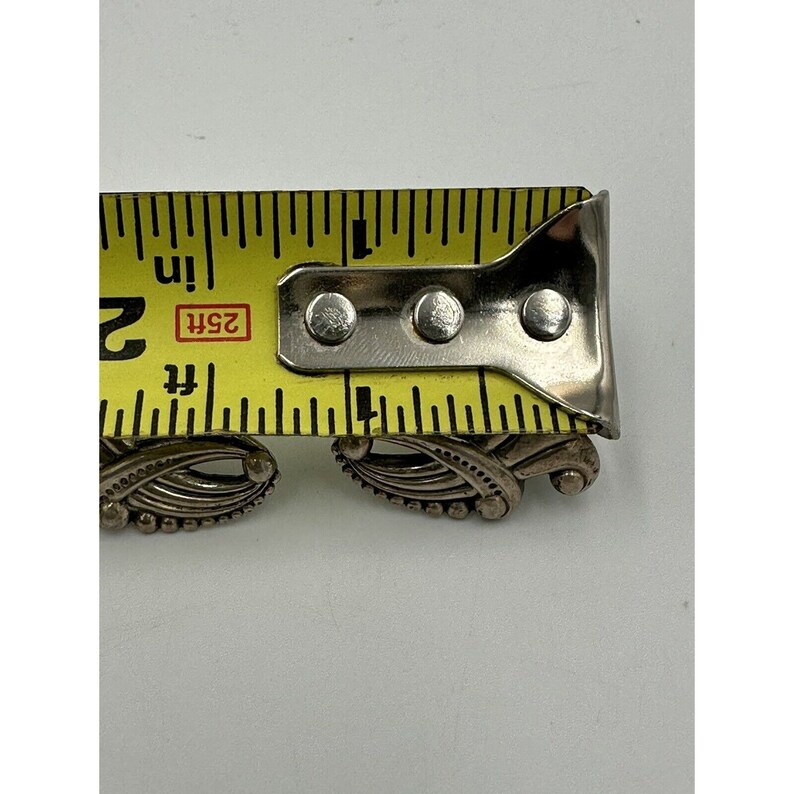 VTG Art Nouveau Danecraft Sterling Silver Screw Back Earrings Art Deco 20's 5g image 2