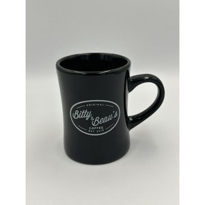 VTG Bitty & Beau’s Ceramic Restaurant Ware Diner Style Coffee Mug Cup Black Coffee