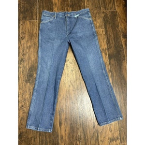 Vintage Wrangler Jeans Mens 38x31 Blue Denim Cowboy Cut 936DEN Western Cowboy