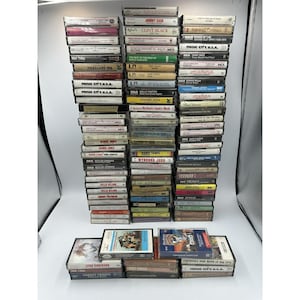 Vintage Lot of 101 Country Music Audio Cassette Tapes, Gospel, Rock, Christmas Retro Music