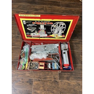 Erector Set 1951 Amusement Park Ferris Wheel With Book JC Gilbert Co 8 1/2 Early Electric Toys