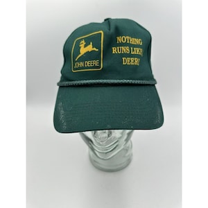 Mens Ball Cap Hat Baseball Vintage John Deere Trucker Logo Rose Distressed Farm