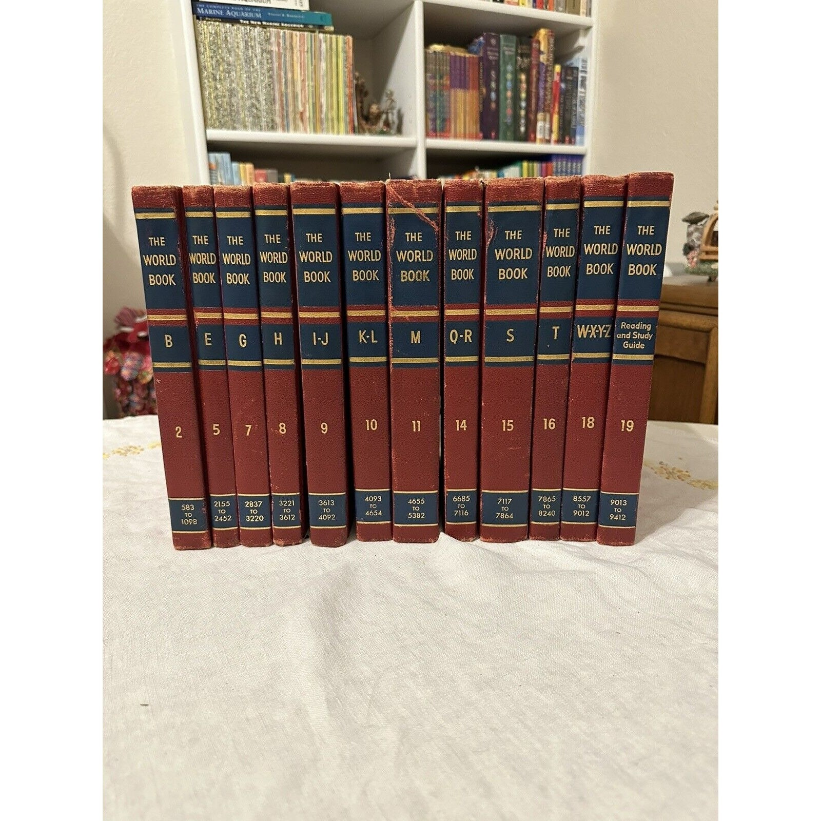 Vintage Decorative Books 1960's World Book Encyclopedia Set
