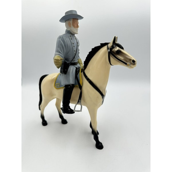 VTG 1950s General Robert E. Lee Hartland Plastic Sword Horse Rider Saddle Hat