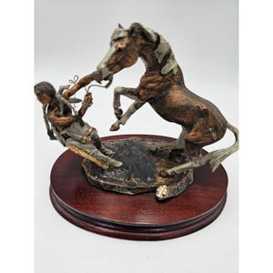 Vintage Legends C. A. Pardell Western Bronze Sculpture SHHH Mixed Media 652/2500