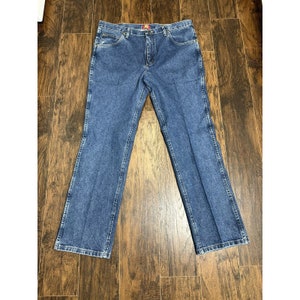 Vintage Wrangler 36MWZDS Western Cowboy Cut Slim Fit Straight Jeans Mens 38Wx32L