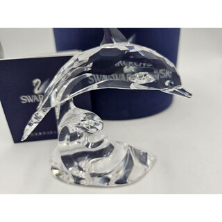 Crystocraft Ornamento Regalo Delfino Con Cristalli Swarovski - Decorazione In Metallo Cromato - 6x5x3 Cm