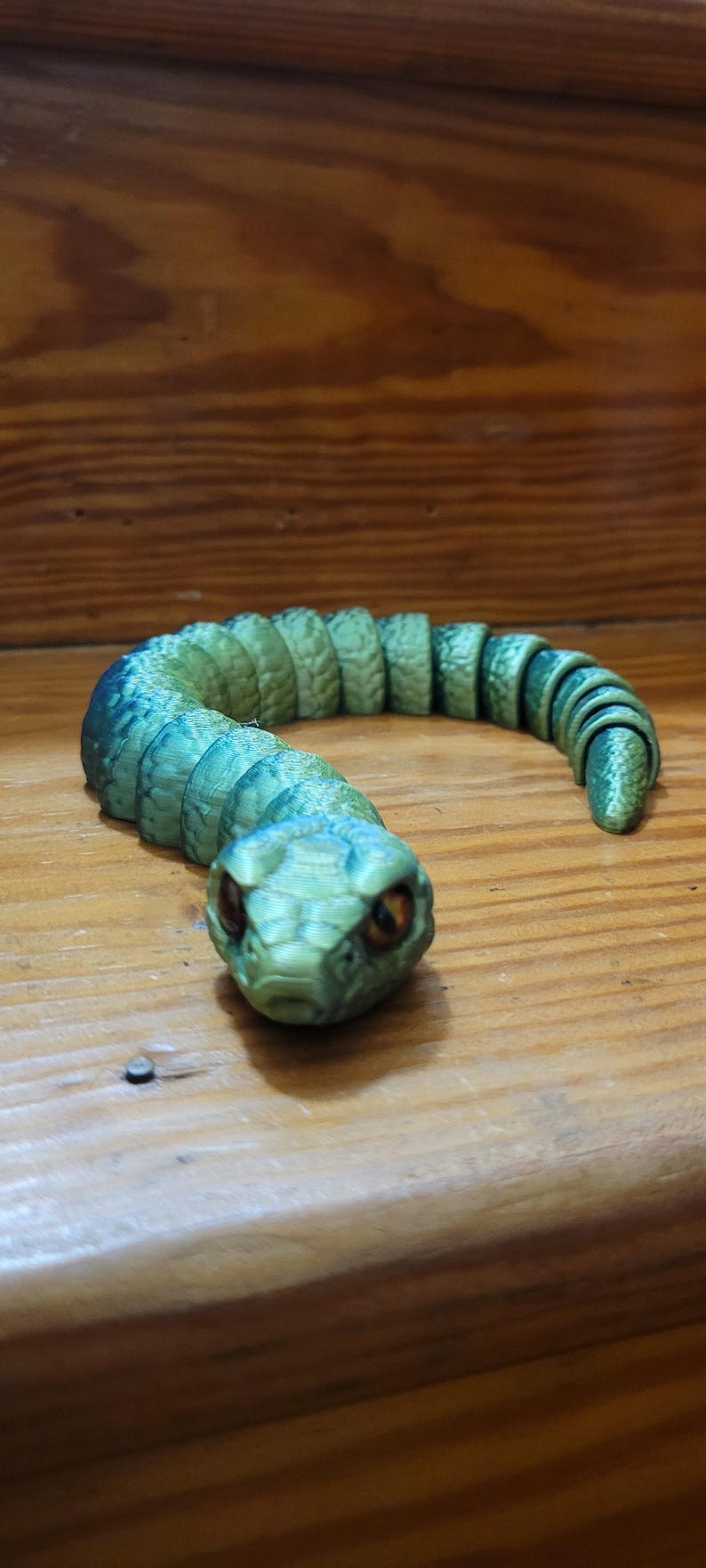 3d Printed Articulated Snake With Glass Eyes Figure by Happyflexipet ...