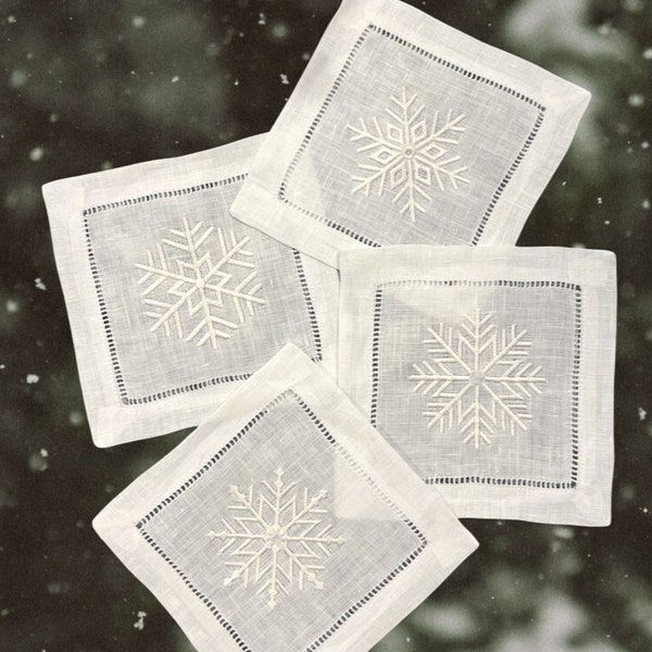 Snowflake Napkins Etsy