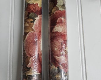 Set med 2 vintage blommiga tapeter