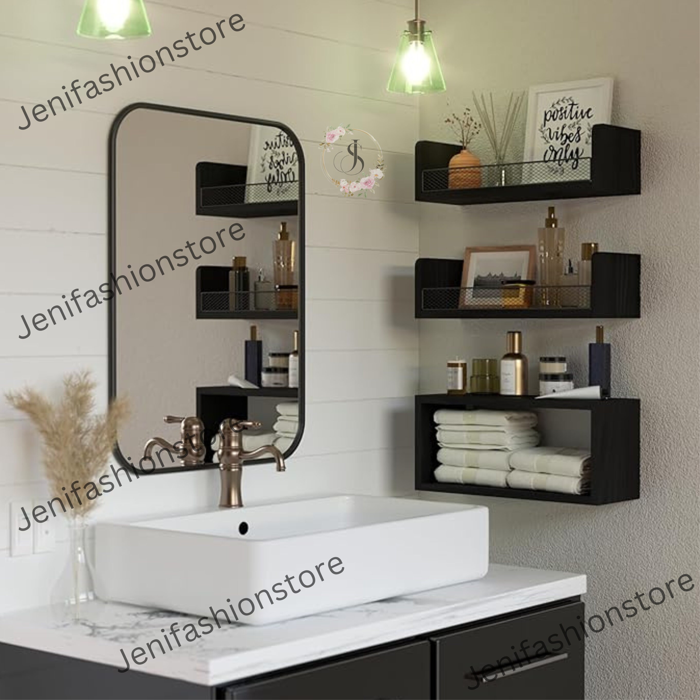 Wooden Bathroom Shelves Wall Shelves Wood Floating Shelves Bathroom ...