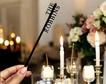 Personalized Drink Stirrers, Wedding Stir Sticks, Letter's Cocktail Stirrers, Birthday Party, Engagement Party, Anniversary Drink Tags