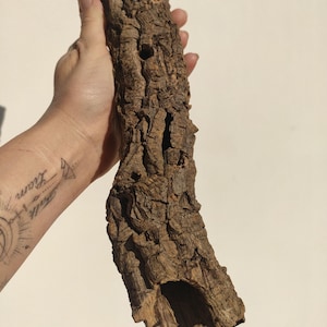 Cork Bark Tube for Rustic Decor - Raw Aquarium Accessories -Crafts - Farmhouse Virgin Cork  - Terrariums - Vivarium - orchid Enclosure